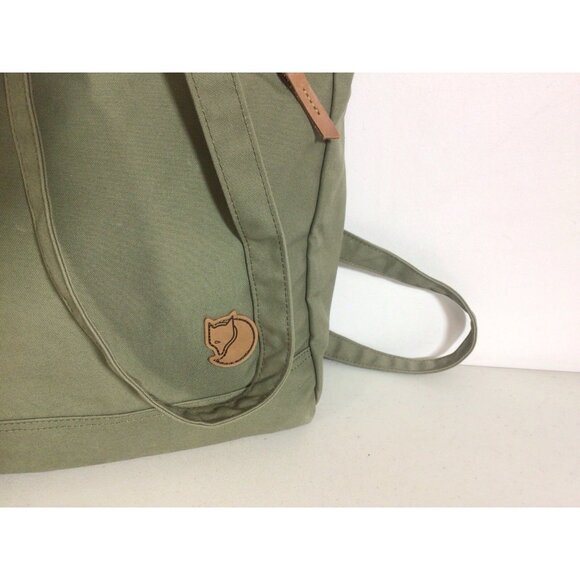 Fjallraven G-1000 Tote Bag Green Canvas Convertible Backpack - Picture 8 of 9